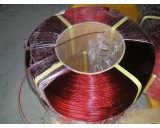 Ocelové lano potažené červenou PVC, průměr 2,5mm - cena bm