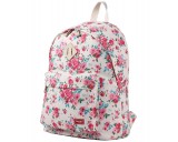 Troop London TRP0384 �koln� batoh klasick�ho vzhledu - Beige Floral